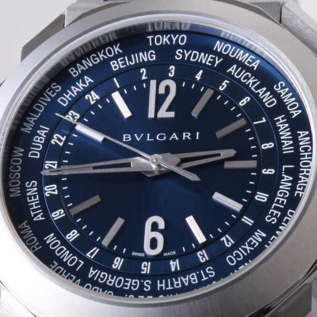 ブルガリ オクトローマ ワールドタイマー 103481 中古 メンズ
