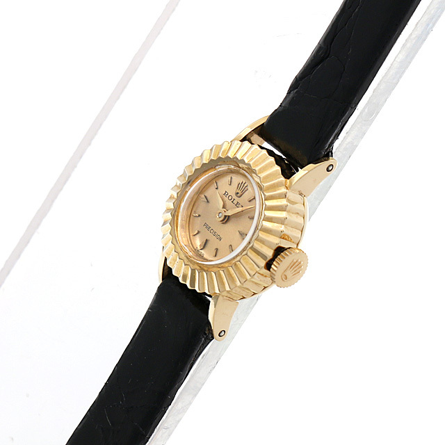 ロレックス プレシジョン Cal.282 70番 8792 シャンパン/フルーテッドベゼル アンティーク レディース