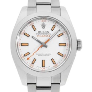 ロレックス ミルガウス 116400 ホワイト V番 中古 メンズ