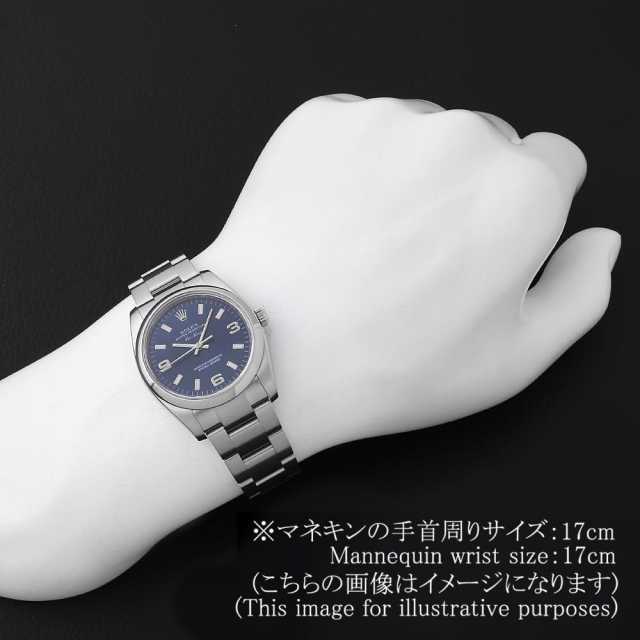 ロレックス オイスターパーペチュアル 114200 ブルー 369ホワイトバー ランダム番 中古 メンズ