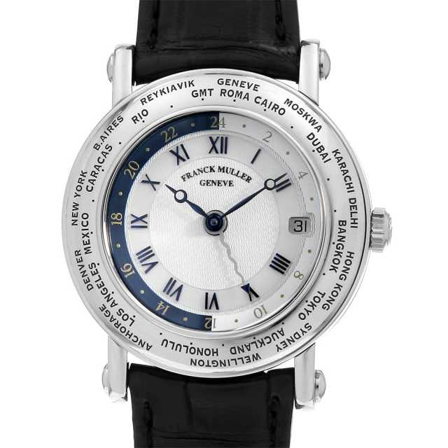フランクミュラー ワールドタイマー ホワイトゴールド 2800HM38 中古 メンズ