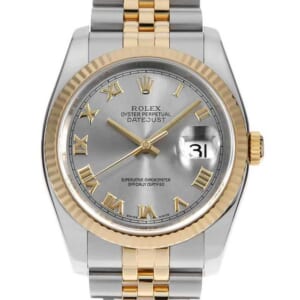 ロレックス デイトジャスト 116233 グレー ローマ D番 中古 メンズ