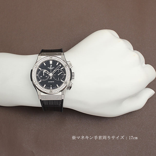 ウブロ クラシック フュージョン クロノグラフ チタニウム ダイヤモンド 521.NX.1170.LR.1104 新品 メンズ