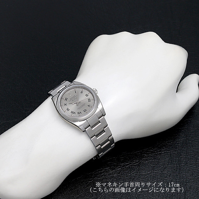 ロレックス オイスターパーペチュアル エアキング Z番 114200 グレー/プリントローマ 未使用 メンズ