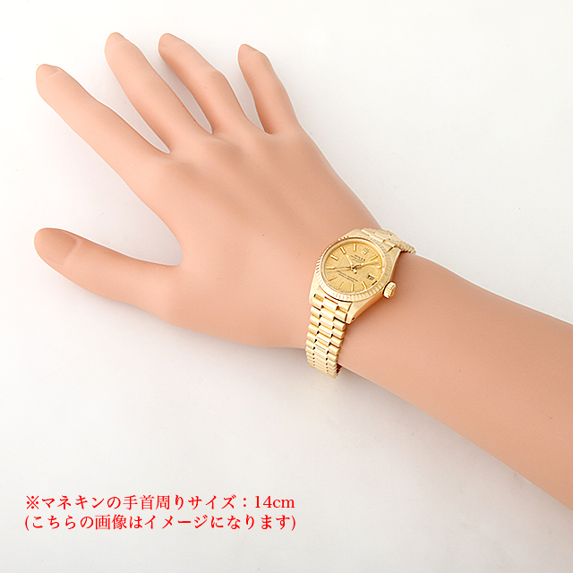 ロレックス オイスターパーペチュアル デイトジャスト 6917 シャンパンモザイク/バー 67番 アンティーク レディース
