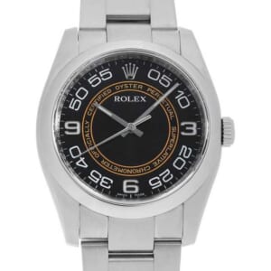 ロレックス オイスターパーペチュアル 116000 ブラック コンセントリック アラビア V番 中古 メンズ