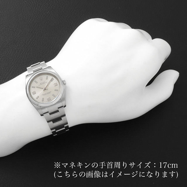 ロレックス オイスターパーペチュアル 114200 シルバー 369ホワイトバー ランダム番 中古 メンズ
