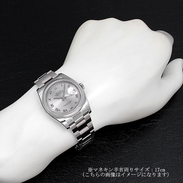 ロレックス デイトジャスト 116200 グレー/ローマ G番 中古 メンズ